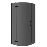 AWT Duschabtrennung LBR1006-B schwarz 100x100 links